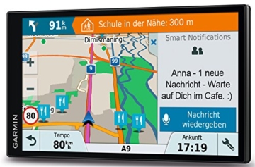 Garmin DriveSmart 61 LMT-D EU Navigationsgerät  (17,65 cm (6,95 Zoll) rahmenloses Touchdisplay, Europa (Traffic via DAB+ oder Smartphone Link)  lebenslang Kartenupdates & Verkehrsinfos, Smart Notifications) - 